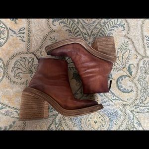 Marsell size 37 platform brown leather boots!